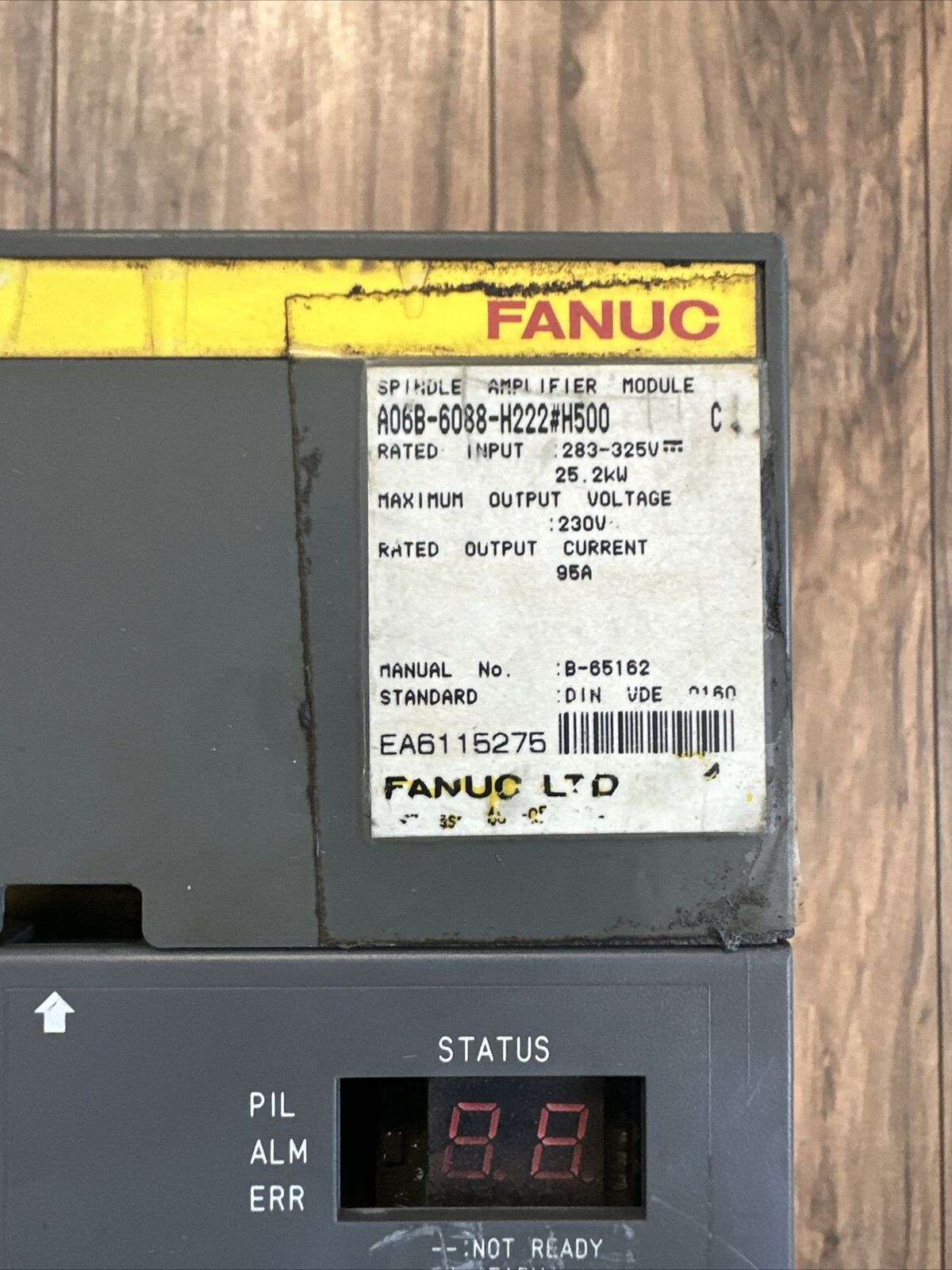 FANUC A06B-6088-H222#H500 SPINDLE AMPLIFIER MODUL SER C OUTPUT 230V 95A INPUT