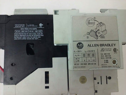 ALLEN-BRADLEY STARTER 190-MN, 190-P010, 190-A40, 190-A11, 199-FSMA1, 120V COIL