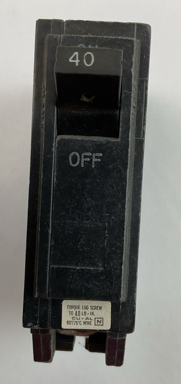GE THQB1140 CIRCUIT BREAKER 1POLE 40AMP 120/240VAC