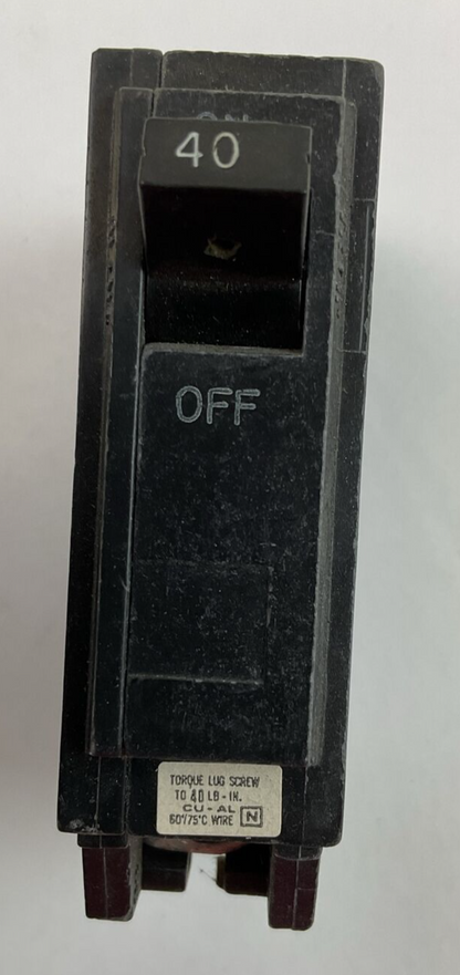 GE THQB1140 CIRCUIT BREAKER 1POLE 40AMP 120/240VAC