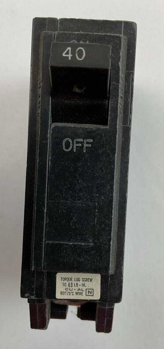 GE THQB1140 CIRCUIT BREAKER 1POLE 40AMP 120/240VAC