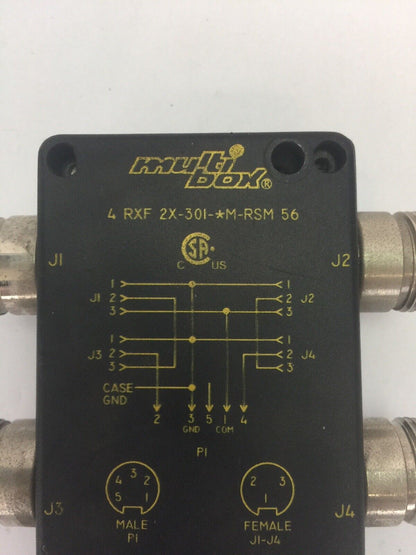 TURCK MULTI BOX 4 RXF 2X-301-*M-RSM 56 4 PORT JUNCTION