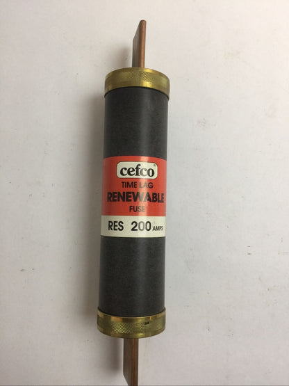 CEFCO RES200 CLASS H TIME LAG RENEWABLE FUSE 200AMP 600VAC