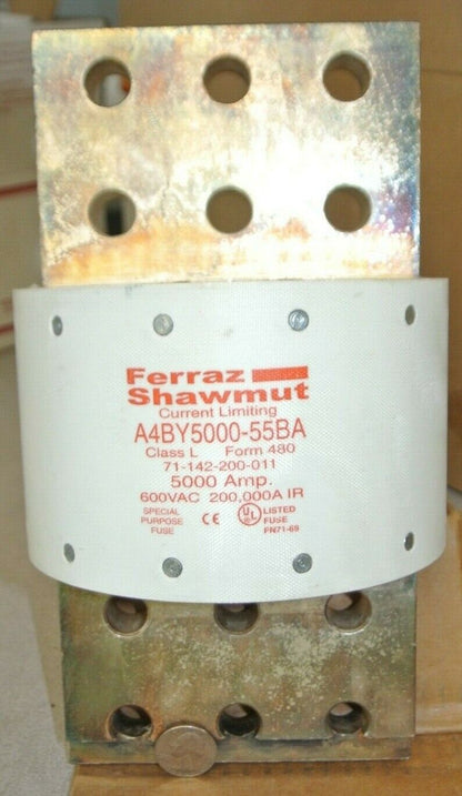 FERRAZ-SHAWMUT A4BY5000-55BA FUSE / 5000A / 600V / NEW SURPLUS