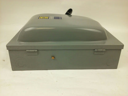 SQ. D HU462EI, SER. A1, H.D. SAFETY SWITCH, 60A, 240/480/600V, 2PH, NON FUSIBILE