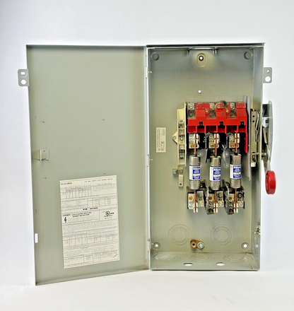 EATON - DH363NRK -  RAINPROOF FUSIBLE SAFETY SWITCH - 100A/600VAC/3 POLE/TYPE 3R