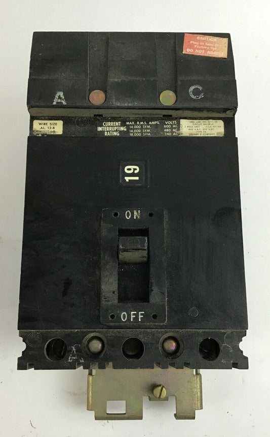 SQUARE D FA26020AC CIRCUIT BREAKER 20A 2POLE 600VAC 250VDC