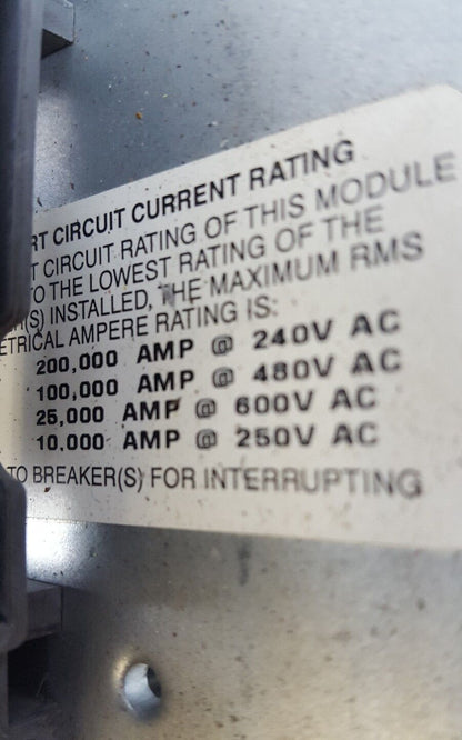 General Electric GE AMC6EB 3 Pole 300 Amp 600 Volt Model 1