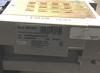 SQUARE D WL3EERSSX9SXXXXXXPF MASTERPACT CIRCUIT BREAKER 1600A NW 16 HF 600VAC