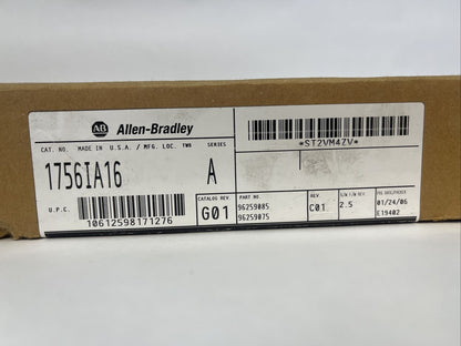 ALLEN BRADLEY 1756-IA16 INPUT MODULE CATALOG REV G01 REV C01 S/W F/W REV 2.5 SER