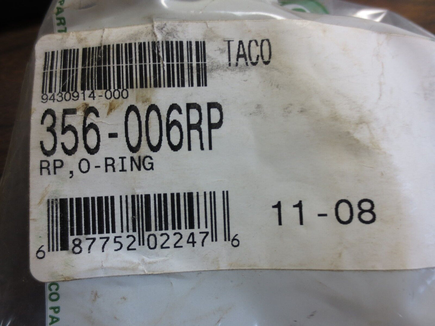 TACO 356-006RP O-RING - NEW SURPLUS - HVAC