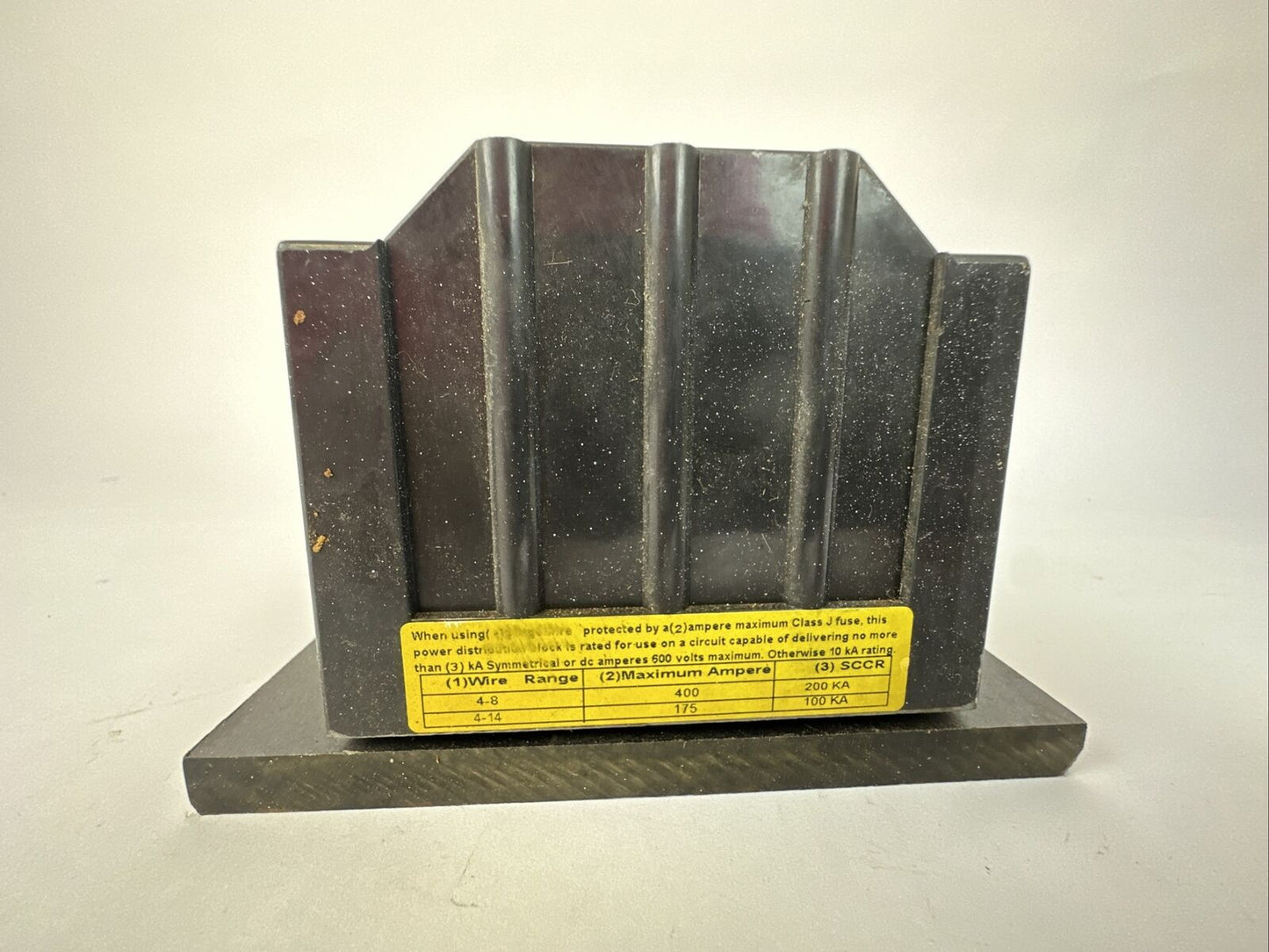 BUSSMANN PDB370-3 POWER DISTRIBUTION BLOCK 3POLE 600V 310A