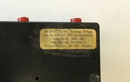 WESTINGHOUSE HLB3300T TRIP UNIT 300A