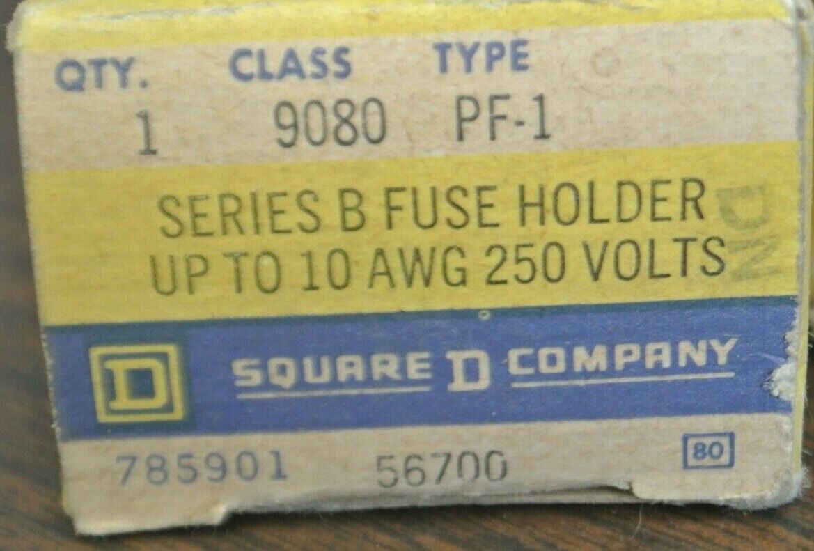 LOT of 2 / SQUARE D 9080 PF-1 FUSE HOLDER / 250V / NEW SURPLUS