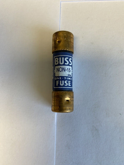 Bussmann One Time NON15 15A 250V Fuse "Lot of 6"