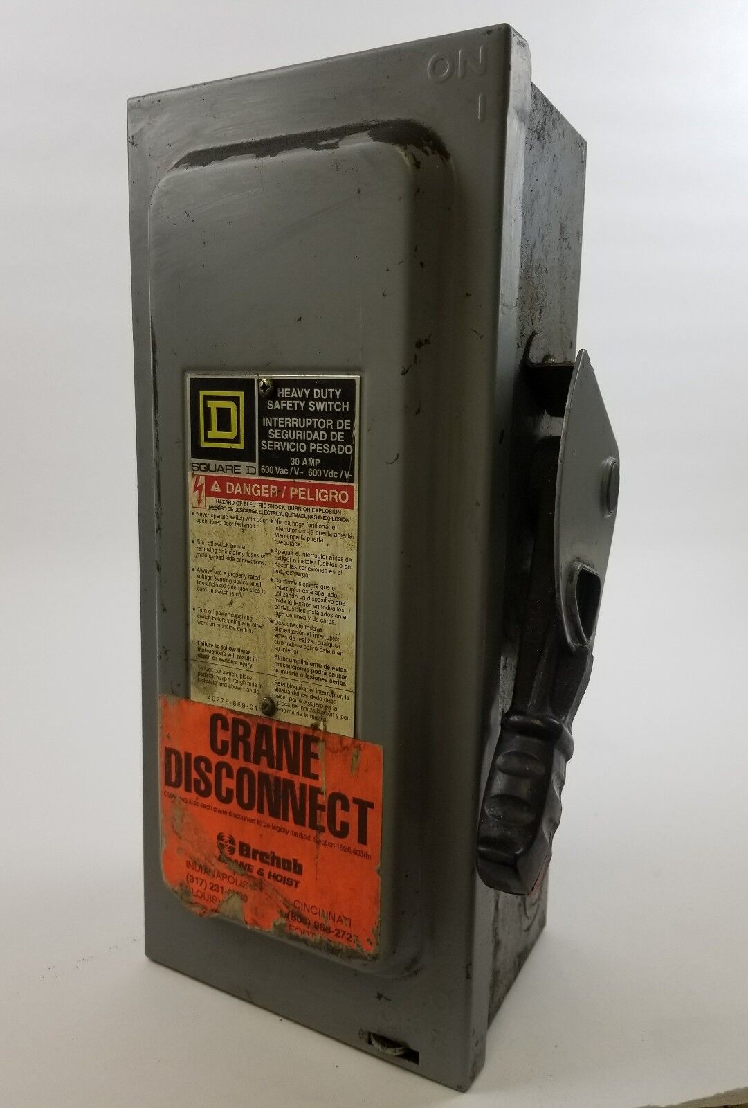 SQUARE D H361 N 30A 600V 3PH FUSED