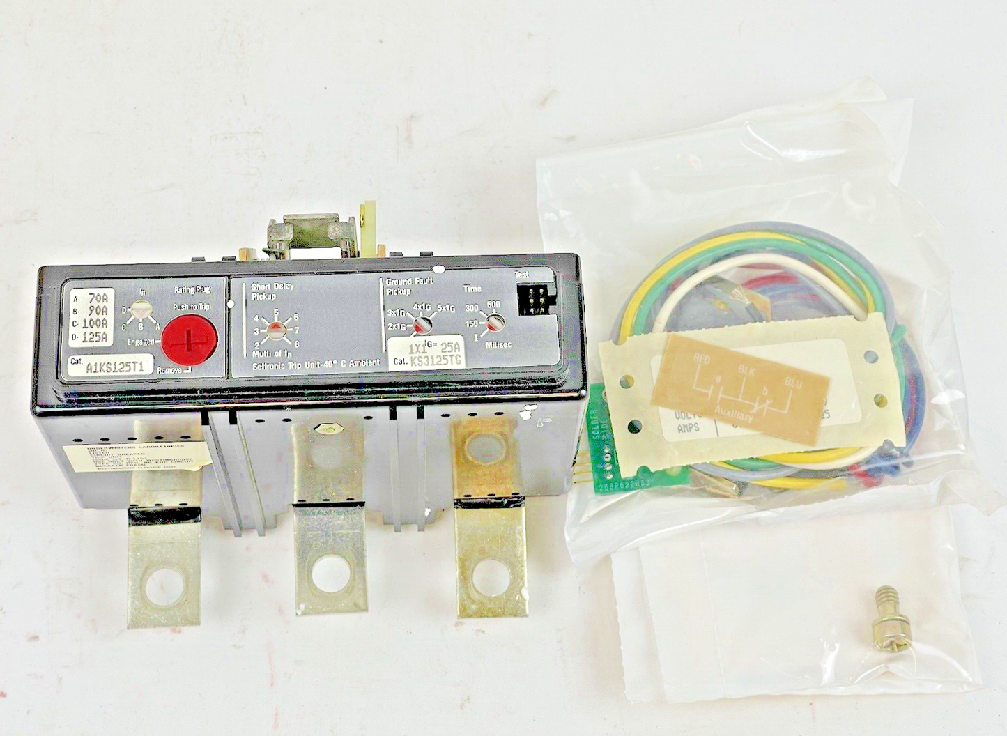 WESTINGHOUSE - KS3125TG TRIP UNIT /25A A1KS125T1 & TRIP PLUG / 70A 90A 100A 125A