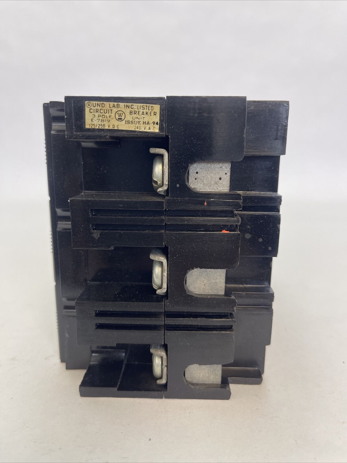 WESTINGHOUSE E3015 AB DE-ION CIRCUIT BREAKER 15AMP 240VAC 125/250VDC 3POLE