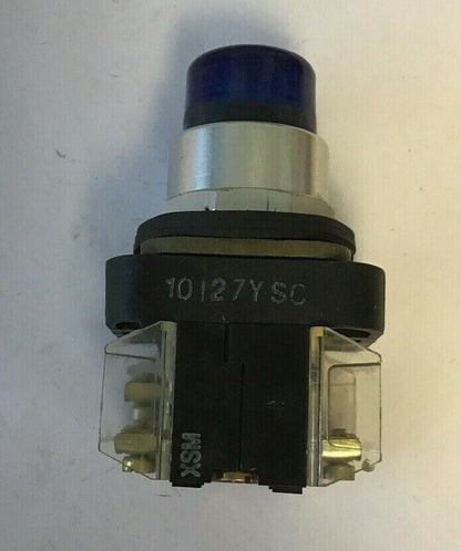ALLEN BRADLEY 800T-QT24 SER.T BLUE PUSH BUTTON 24VAC/DC #757 LAMP