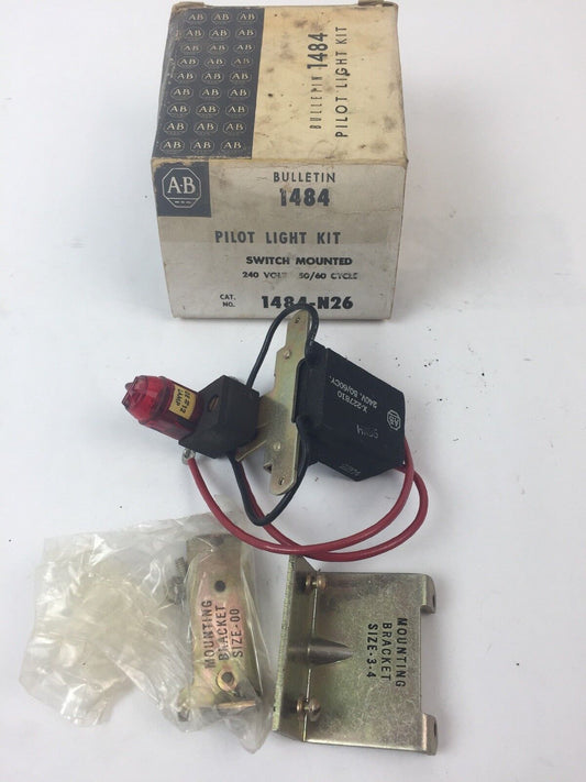ALLEN BRADLEY 1484-N26 PILOT LIGHT KIT SWITCH MOLDED 240 VOLT 50/60 CYCLE