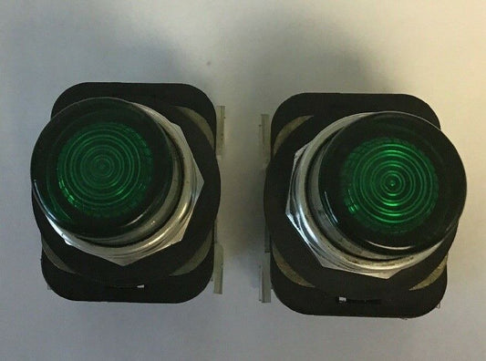 ALLEN BRADLEY 800T-QB24 SERIES T GREEN PUSH BUTTON 24V AC/DC LAMP#757(LOTOF2)