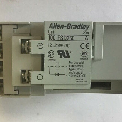 ALLEN BRADLEY 700-CF220Z* CONTACTOR SER.A  W/100-FSD250 SURGE SUPP. **LOTOF2**