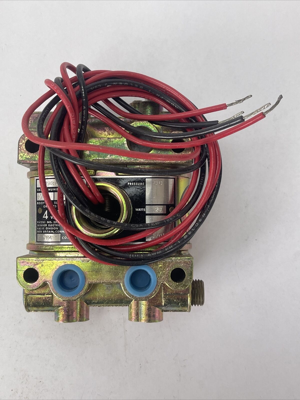 SKINNER V933DEH2050 V9 SERIES SOLENOID VALVE 50PSI 120V 60HZ 20WATTS