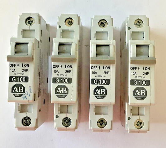 ALLEN BRADLEY 1492-CB1G100 CIRCUIT BREAKER 10A 2HP SER.C ***LOTOF4***
