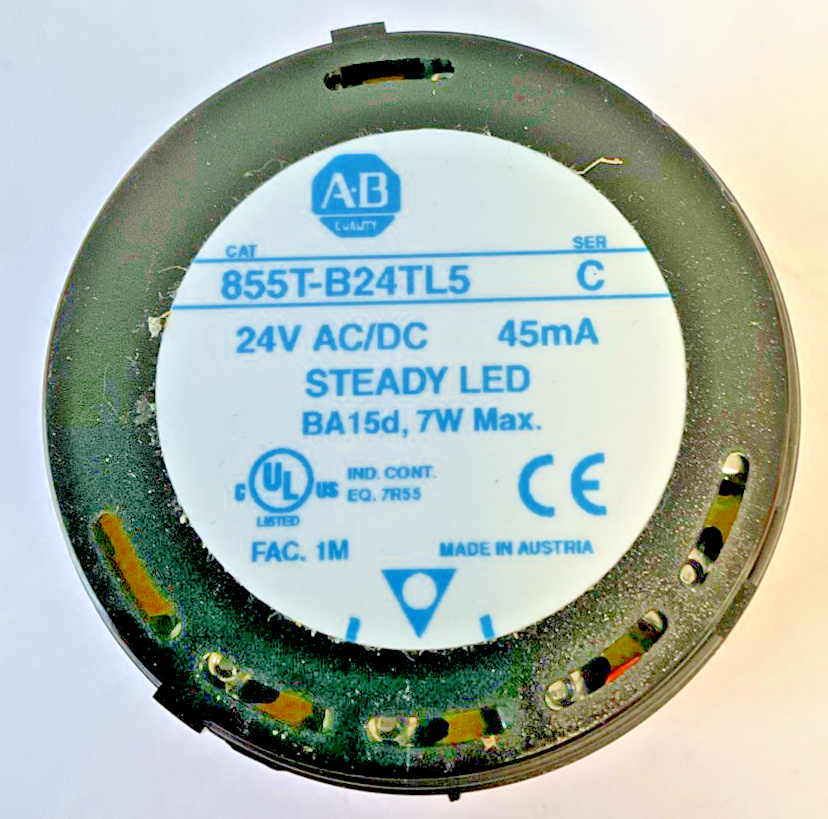 ALLEN BRADLEY 855T-B24TL5 STEADY LED LIGHT SER.C 45MA 7W ***LOTOF2***
