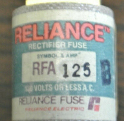 RELIANCE RFA125 RECTIFIER FUSE / 125A / 130V / NEW SURPLUS