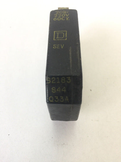 SQUARE D S2183 S44 Q33A COIL 208-220V 60CY