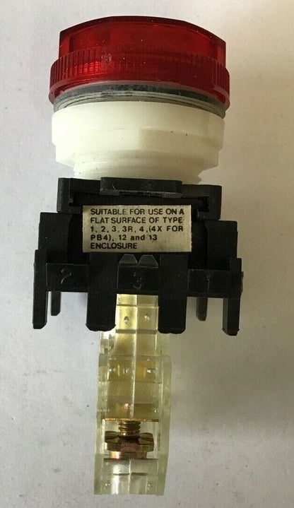 WESTINGHOUSE PB3HHRV7 INDICATING LIGHT 22.5MM MINI OIL-TITE RED LENS 120V