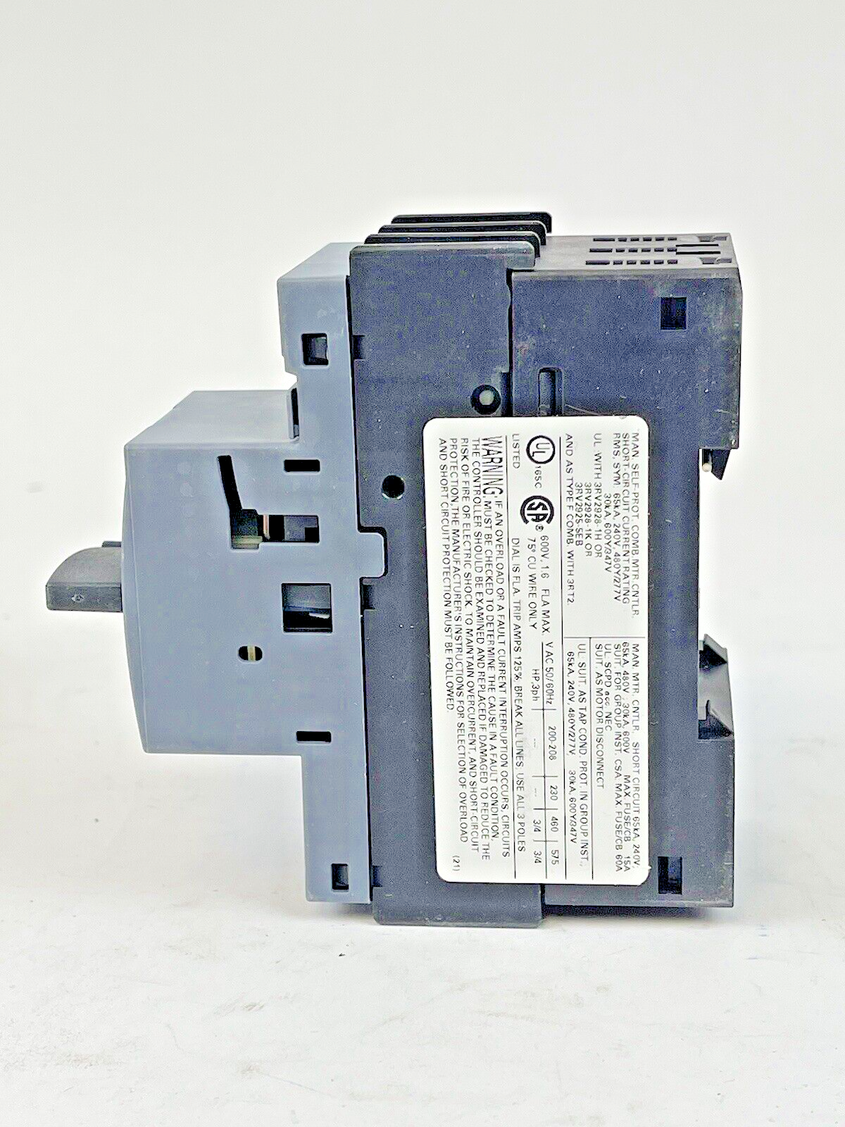 SIEMENS - 3RV2011-1AA10 - CIRCUIT BREAKER / MOTOR PROTECTOR