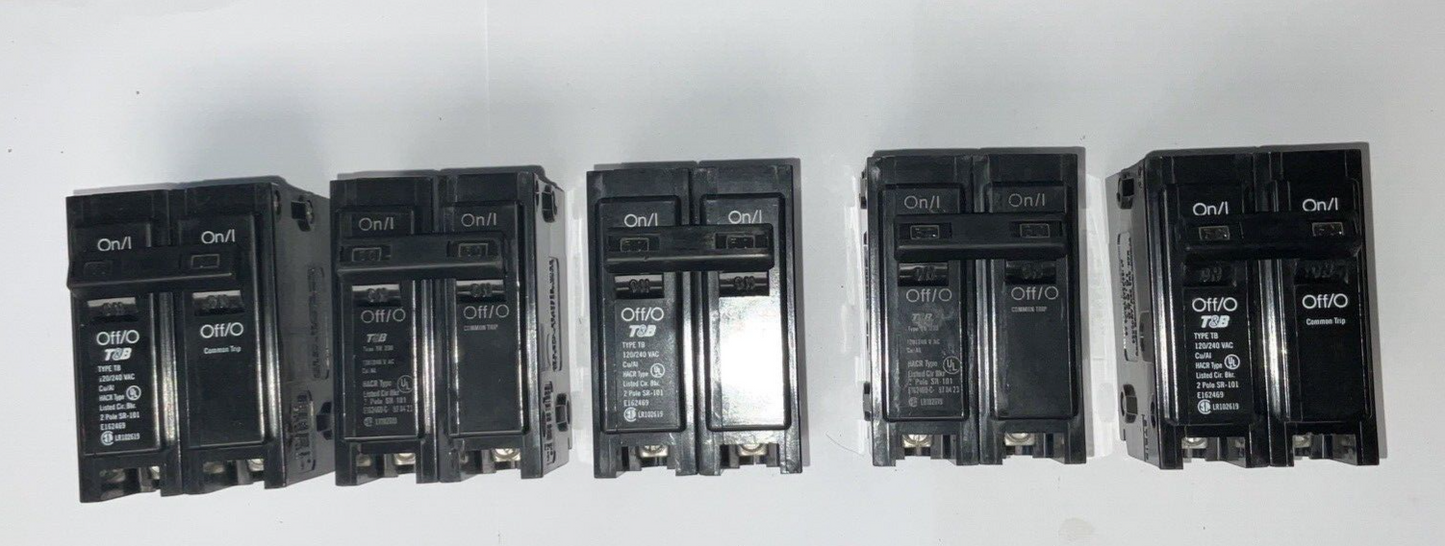 THOMAS & BETTS TB230 CIRCUIT BREAKER 120/240VAC TYPE HACR ***LOTOF5***