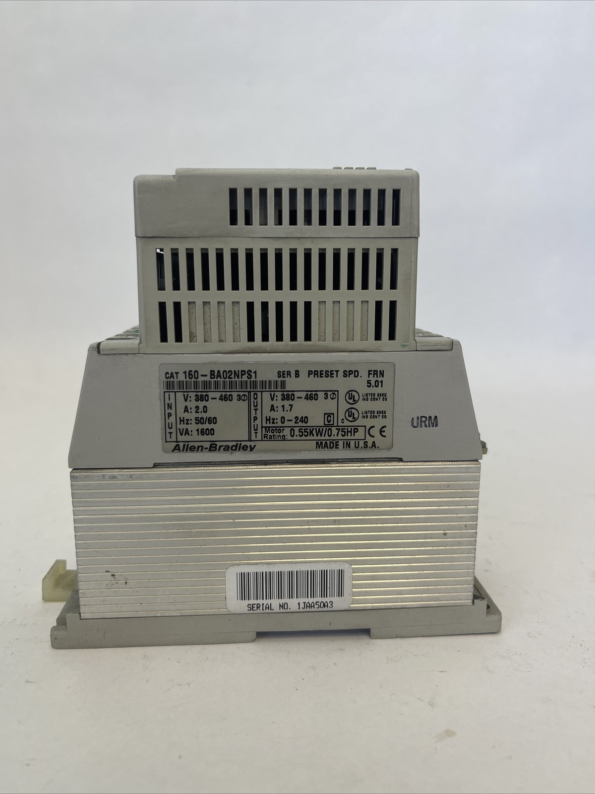 ALLEN BRADLEY 160-BA02NPS1 SER B FRN 5.01 SPEED CONTROLLER OUTPUT 380-460V 1.7A