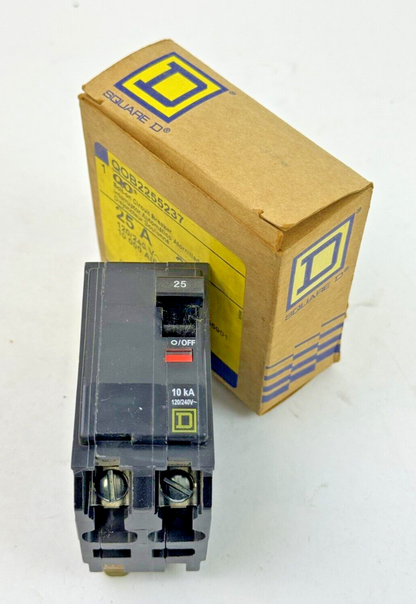 SQUARE D - QOB2255237 -  BOLT-ON CIRCUIT BREAKER - 2 POLE/ 25A/ 240 VAC