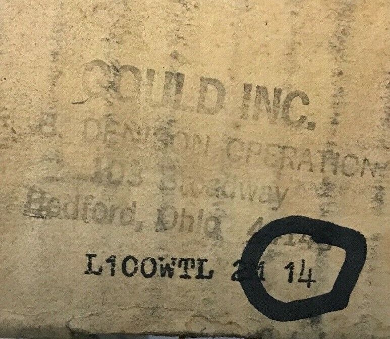 GOULD R.B.DENISON LIMIT SWITCH L100WTL-2M CONTACT 14