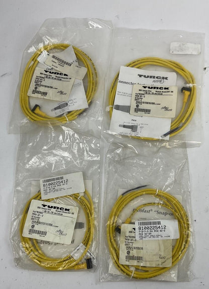 TURCK PKW 3Z-2 RIGHT ANGLE CORD FEMALE 125VAC/DC 4A ***LOTOF4***