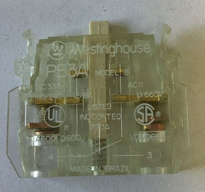 WESTINGHOUSE PB3A CONTACT BLOCK MODEL B 6717C19G01 ****LOTOF8****