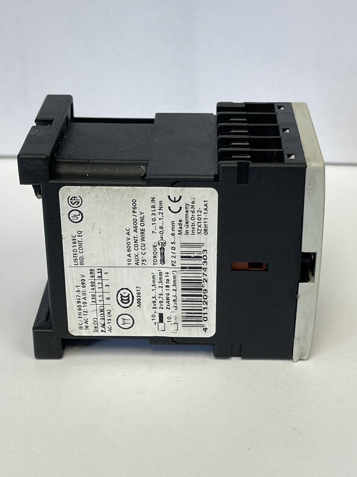 SIEMENS - 3RH1122-1BB40 - CONTACTOR RELAY - 2 NO + 2 NC 24 V DC