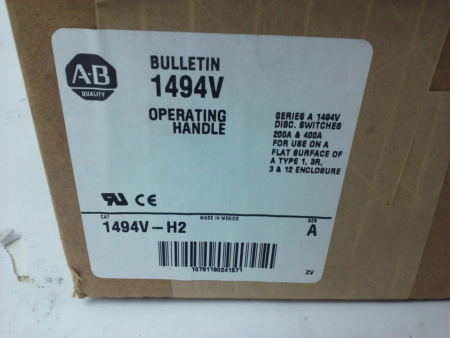 ALLEN BRADLEY 1494V-DHL644 FUSIBLE DISCONNECT SWITCH KIT NO FUSE BLOCK KIT