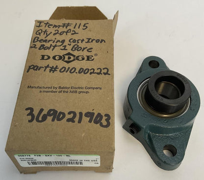 DODGE 058778 F2B-SXV-100-NL FLANGE MOUNT BEARING