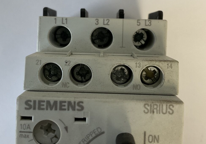 SIEMENS 3RV1021-1JA15 CIRCUIT BREAKER 10A 50/60HZ