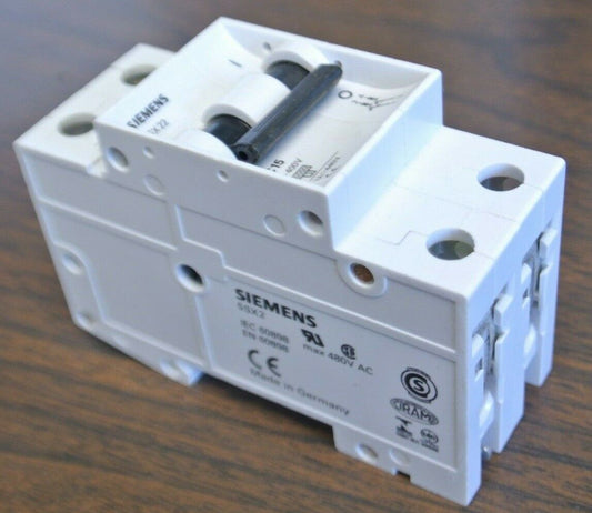 SIEMENS 5SX2 218-7 MINIATURE CIRCUIT BREAKER / 2-POLE / 15A / 400V / NEW SURPLUS