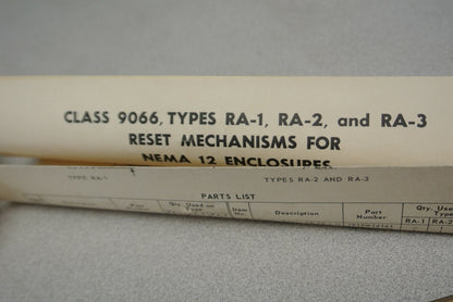 SQUARE D / 9066 RA-2 Ser. A / RESET MECHANISM / 2 RESET RODS / NEW SURPLUS