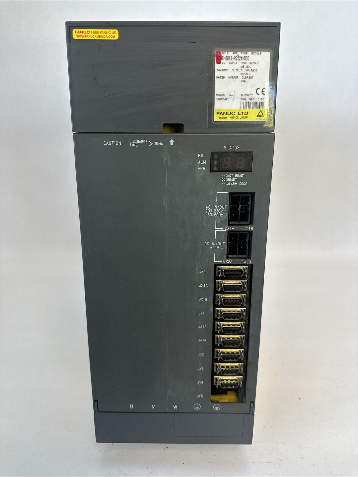 FANUC A06B-6088-H222#H500 SPINDLE AMPLIFIER MODULE OUTPUT 230VAC 95A