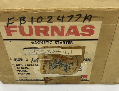 FURNAS 14FB32AA11 STARTER SIZE 2 550V 3PH *MISSING LUG*