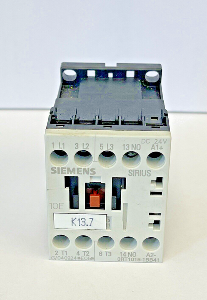 SIEMENS - 3RT1015-1BB41 - CONTACTOR - AC-3 7 A, 3 kW / 400 V 1 NO, 24 V DC 3-pol