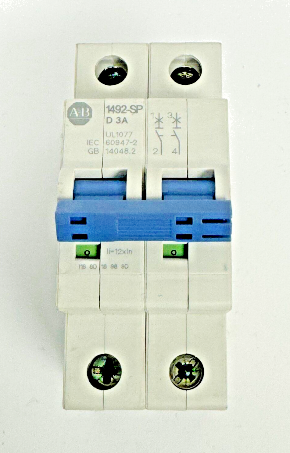 ALLEN-BRADLEY - 1492-SPM2D030 SER. D - CIRCUIT BREAKER - 2 P, 3 A, 277 V