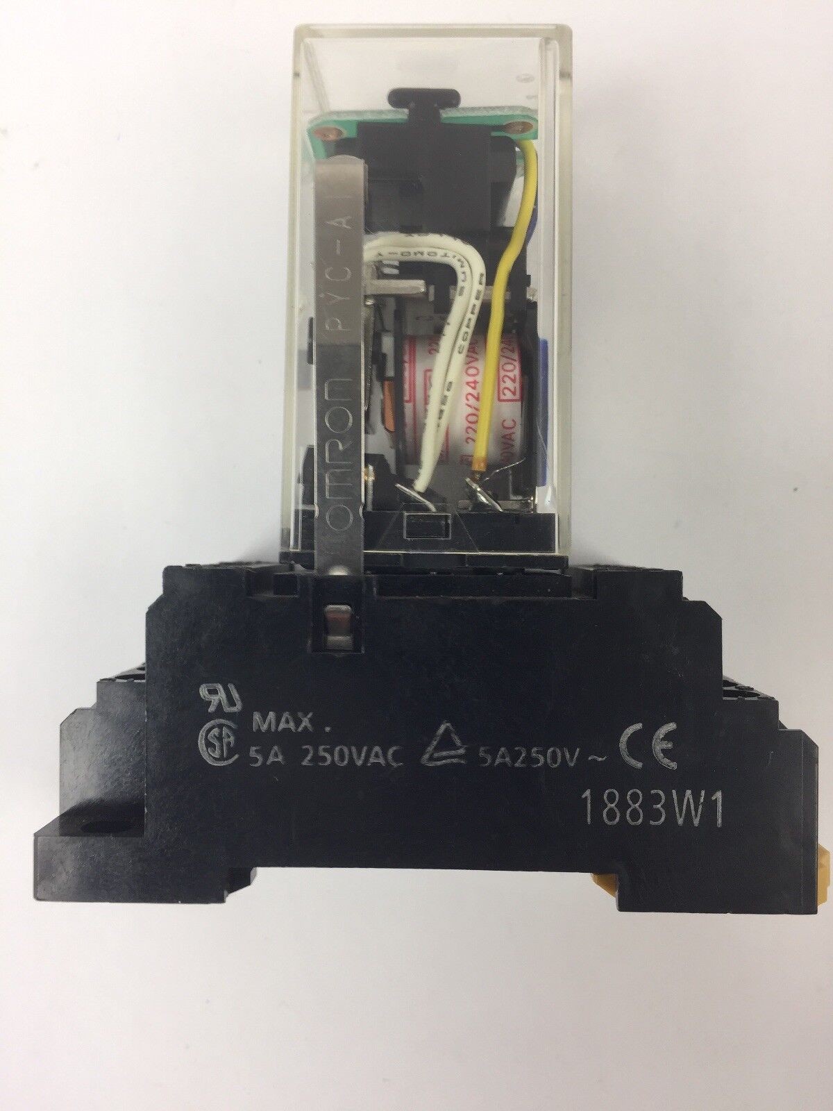OMRON MY4Z-CR RELAY 220/240 VAC WITH OMRON PYF14A-E RELAY SOCKET